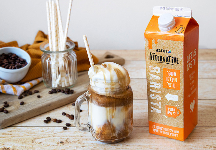 قهوة الكراميل الباردة مع مشروب شوفان BARISTA