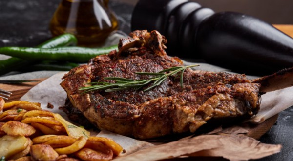 ستيك انتريكوت بطريقة جديدة- مع صلصة كريمة الفلفل